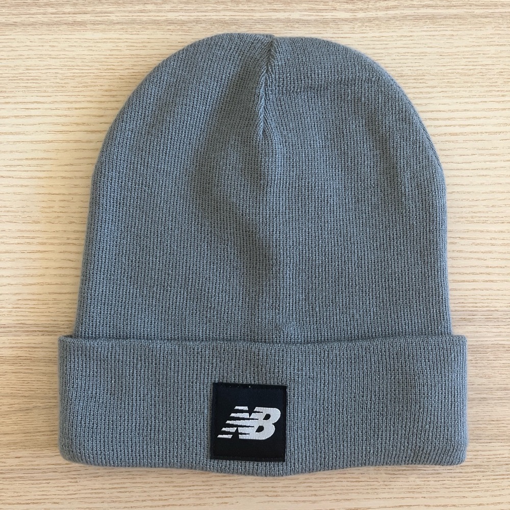New Balance Blue-Grey Knit Beanie
